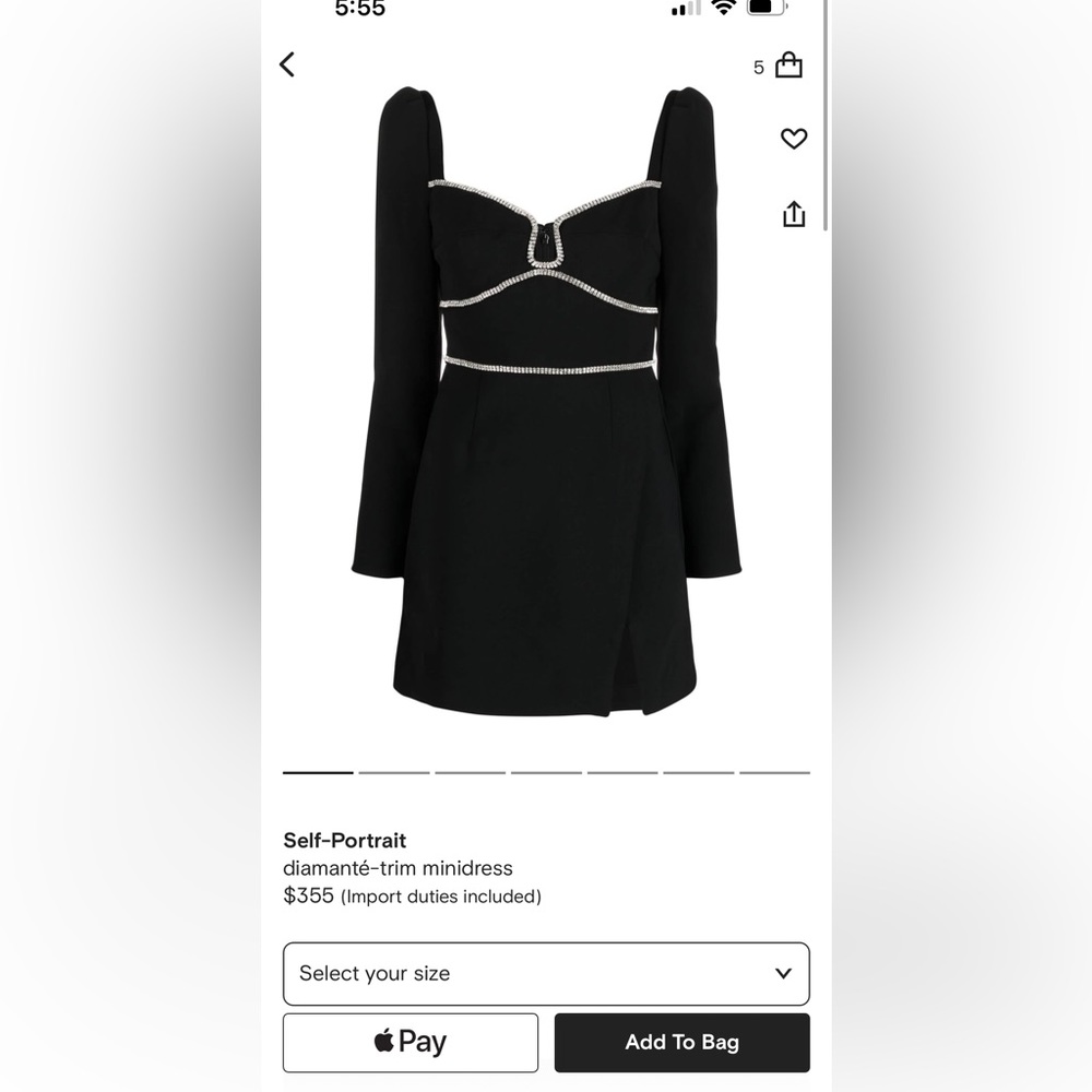 Self-Portrait black dress